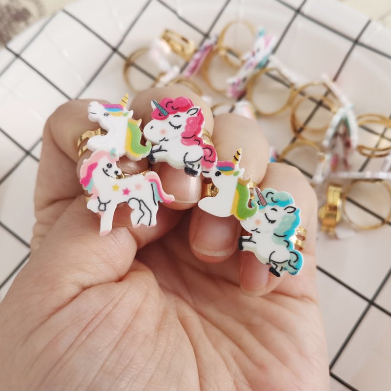 10pcs/Lot%20Children%20Cute%20Unicorn%20Horse%20Rings%20Mix%20Style%20Adjustable%20Finger%20Rings%20Kid%20Baby%20Girl%20Ring%20Jewelry%20Gift%20Wholesale%20-%20Image%205