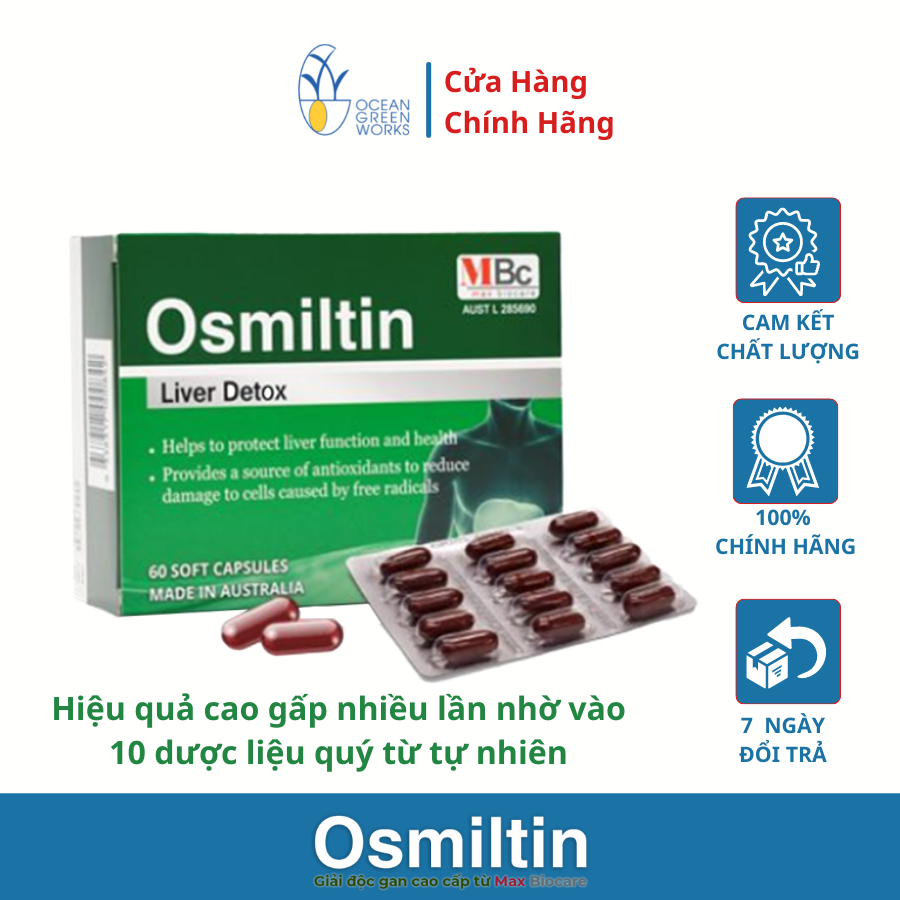 Osmiltin Liver Detox Từ Max Biocare Viên Uống Hỗ Trợ Giải Độc Gan Cao thumbnail