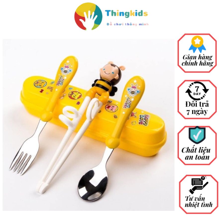Bộ thìa, dĩa, đũa tập ăn dặm cho bé - Thingkids