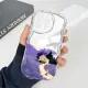 Jizetin for Samsung J7 Prime Back Cover Purple Garden Curved Wavy Edge Soft Silicone Phone Case. 