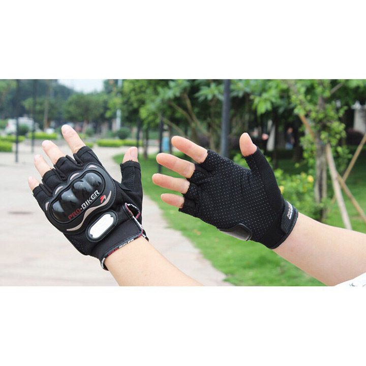 [HCM]Găng Tay Pro Biker Hở Ngón Đi Phượt [ 1 Đôi ]