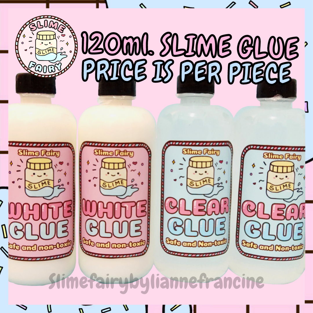120ml. SLIME GLUE WHITE GLUE AND CLEAR GLUE BY SLIME FAIRY Lazada PH