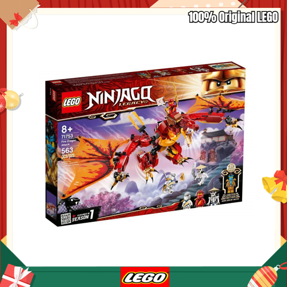 【Official】 LEGO 71753 Ninjago Fire Dragon Attack 563pcs 8+