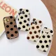 UCUC for Realme GT 6 6T 5G Back Cover Black Dots Cream Texture Wavy Edge Soft Silicone Phone Case. 