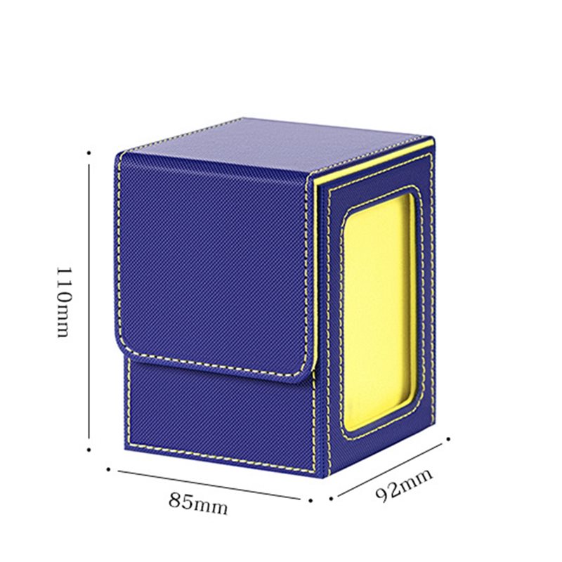 Trading Card Storage Box with Window ,Deck Case with Removable Lid, for Game Sports Card.