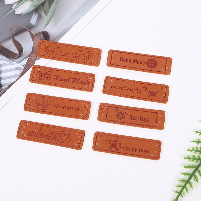 Mác da handmade trang trí sản phẩm thủ công (giao mẫu ngẫu nhiên)