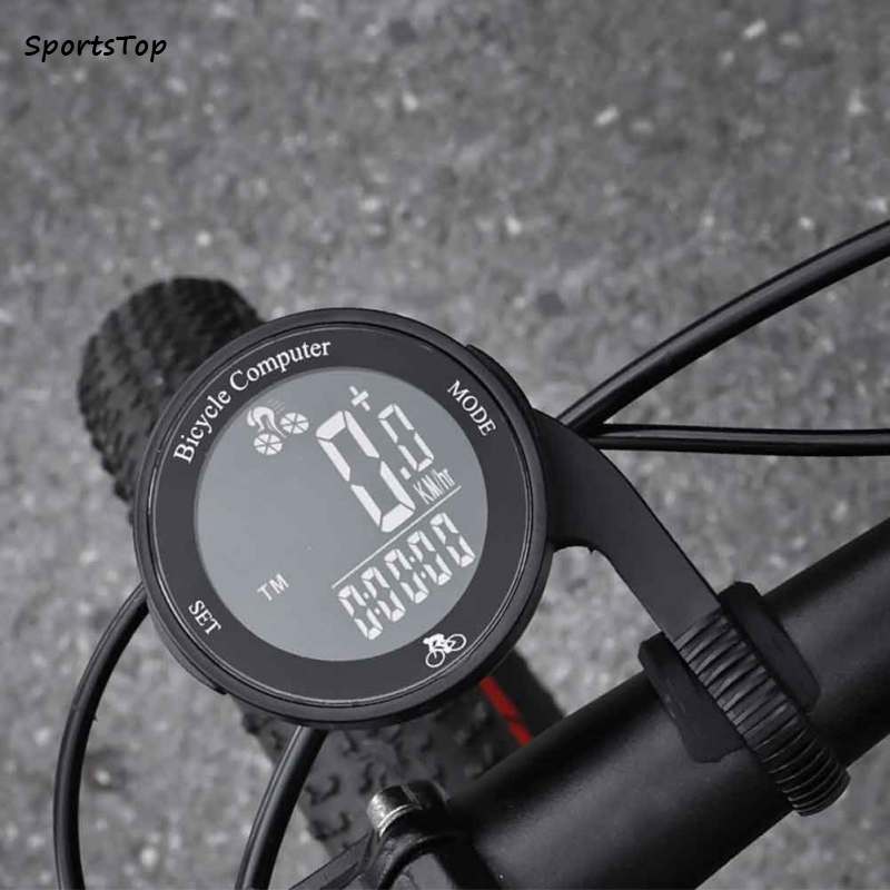 [Sportstop Fitness & camping】 máy tính Xe đạp không dây chống thấm nước Đồng hồ đo đường cho xe đạp đa chức năng màn hình LCD Đồng hồ đo tốc độ đạp xe xe đạp leo núi Đồng hồ tốc độ