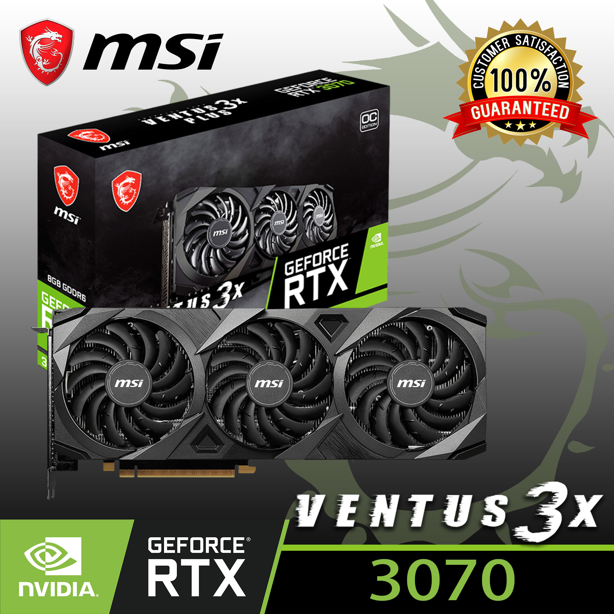 Msi Geforce Rtx 3070 Ventus 3x Plus 8g Oc Lhr Nvidia Pci Express Gen 4 