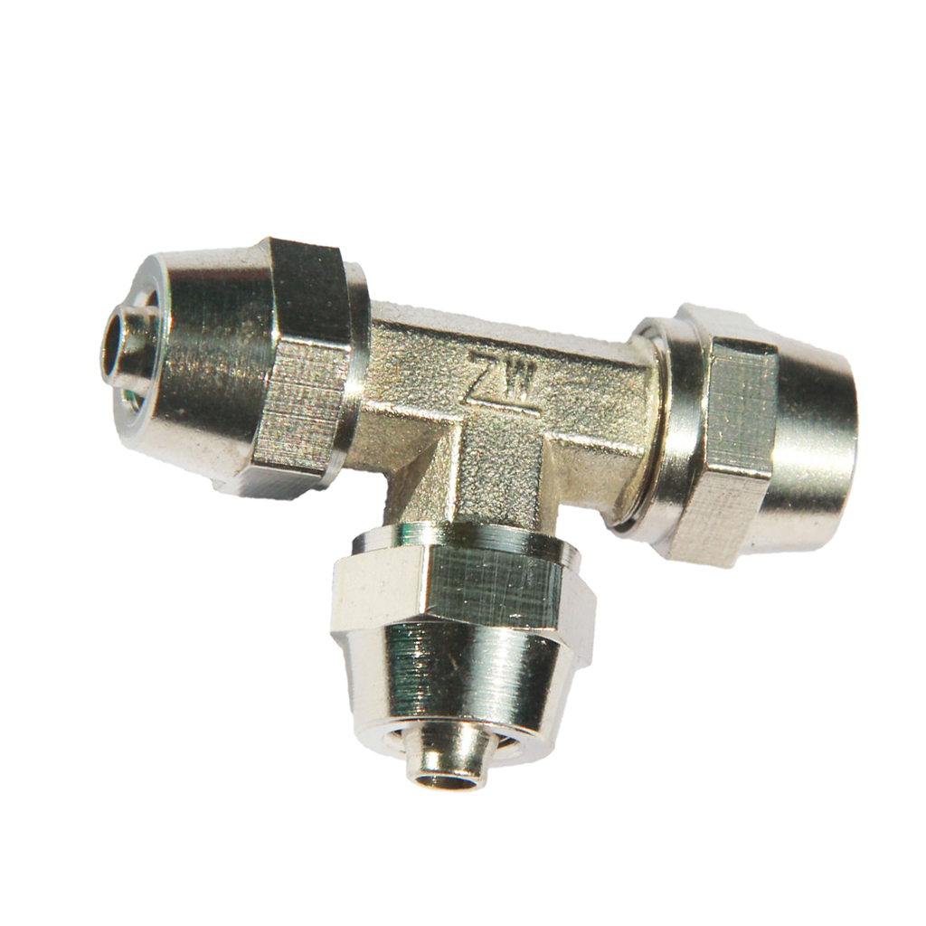 Baoblaze Khớp Nối Khí Hình Chữ T Bằng Đồng Đặc Đầu Nối Ống Nối Phát Hành Nhanh Chóng Chủ Đề
