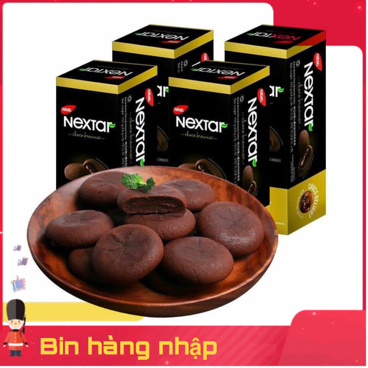 Bánh Socola Nextar Nabati nhập khẩu Indonesia hộp 8 cái