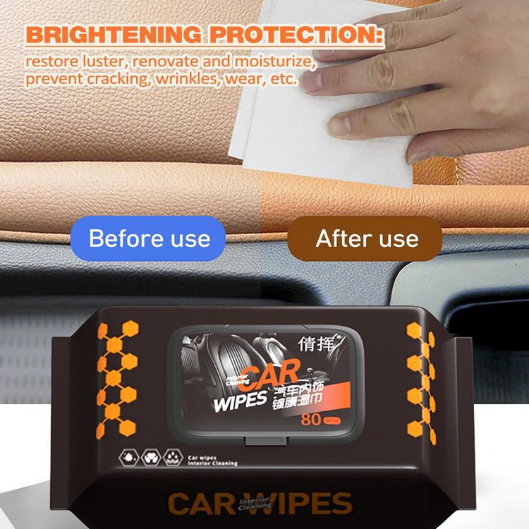 Wet Wipes for Car 80pcs Auto Wipes for Cleaning Interior Refurbished  Multipurpose Wet Wipes for Car Wash Kitchen Carpets and Home Cleaning  Supplies trendy