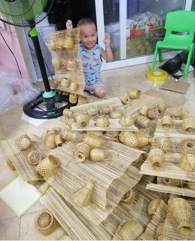 Set Đồ Trang Trí Mini 12 Món Mây Tre Đan Đậm Chất Dân Gian
