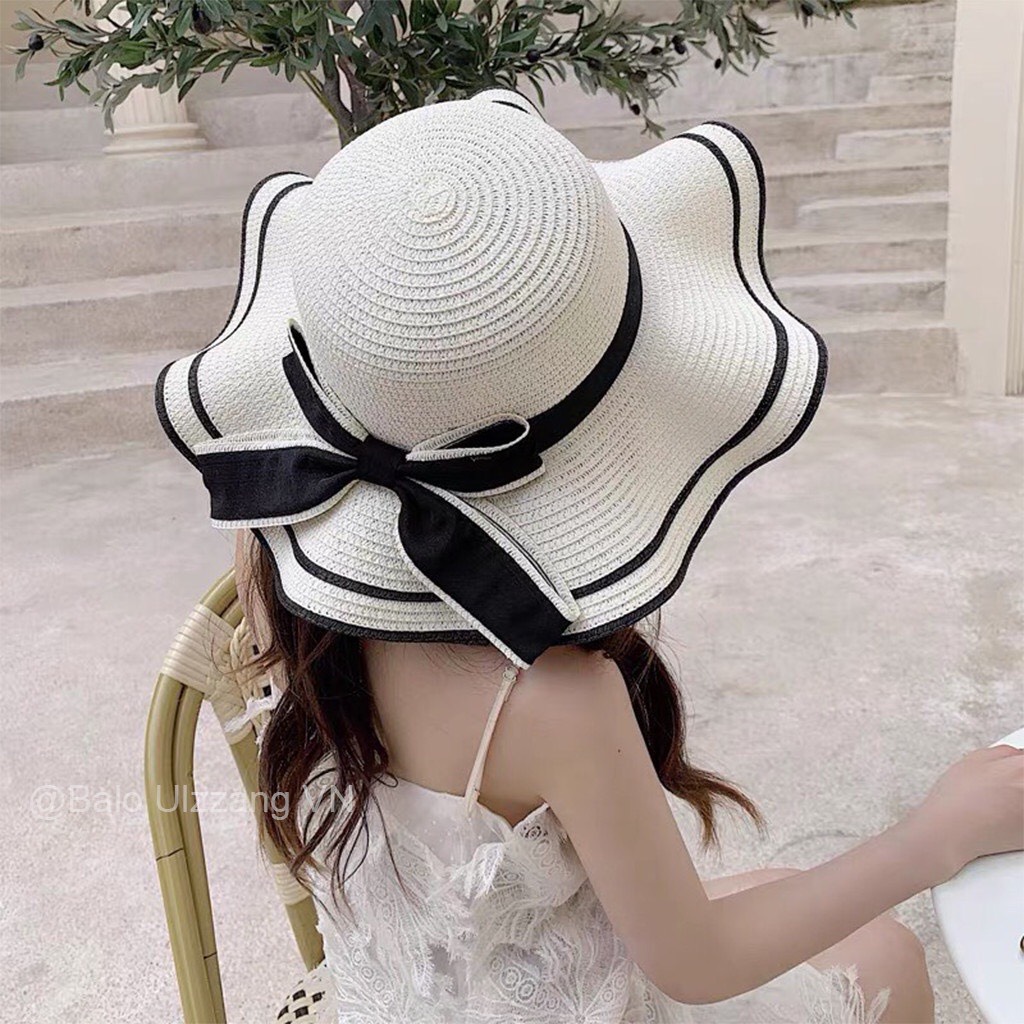 Nón Cói Đi Biển VànhTo Thắt Nơ Thời Trang Hè