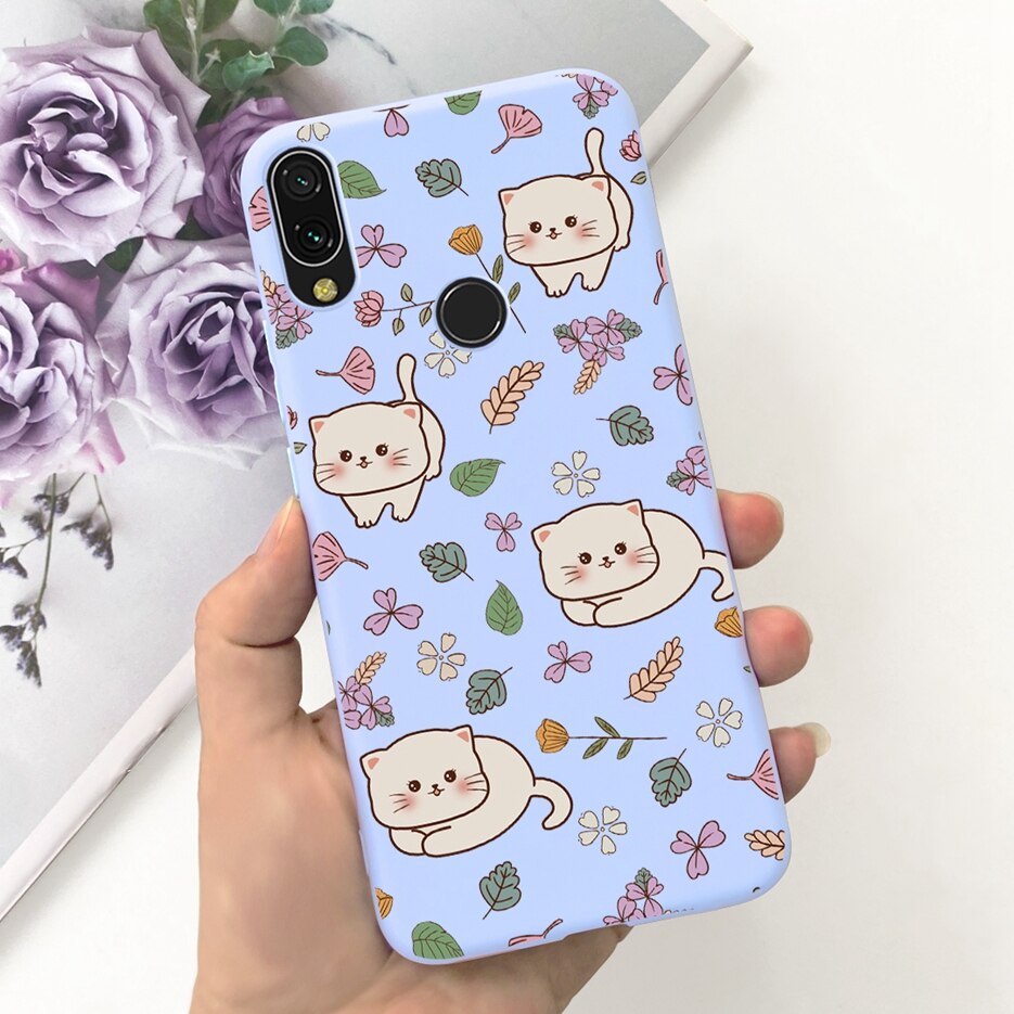 For Xiaomi Redmi Note 7 Case 6.3'' Cute Dinosaur Cartoon Painted Cover Soft Silicone Phone Case For Redmi Note 7 Pro Note7 Casing