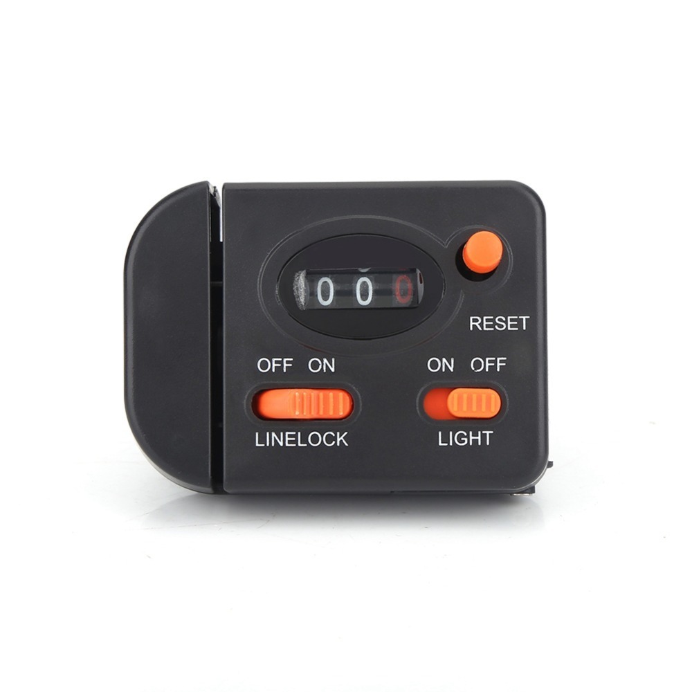 Accurate Clip on Rod Fishing Line Counter 0-99.9M Range Digital Display ...