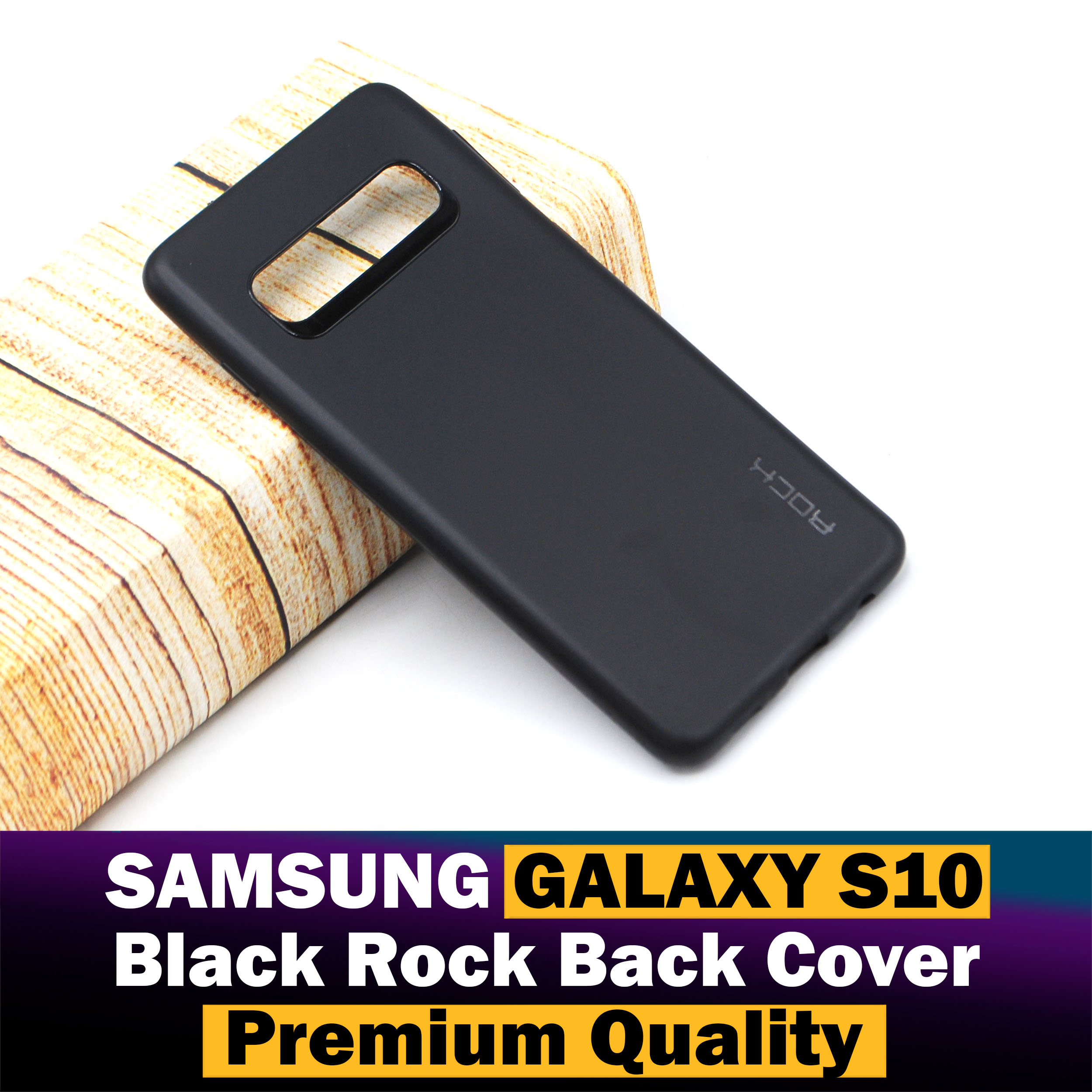 Samsung Galaxy S10 Back Cover Black Soft Rock Style Case For Samsung Galaxy S10. 