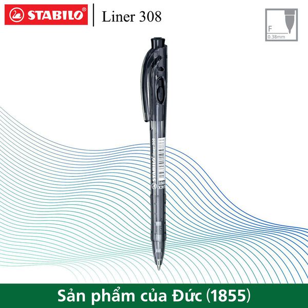 Bút bi STABILO Liner BP308F (Xanh biển, Đen, Đỏ, Hồng, Xanh lá, Tím)