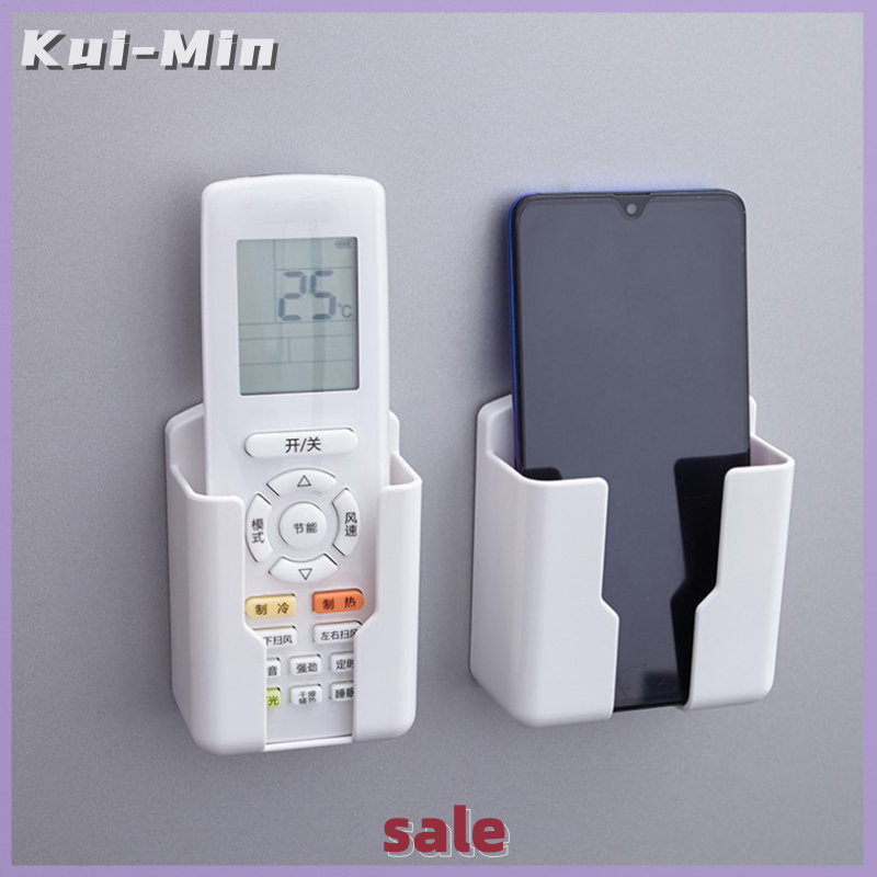 Kui-Min Universal Air Conditioner Remote Holder White Wall Mounted Box Storage Holder