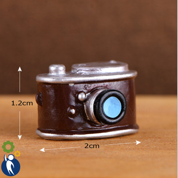 Máy Ảnh Nâu 2x1.2cm, Mô hình mini trang trí