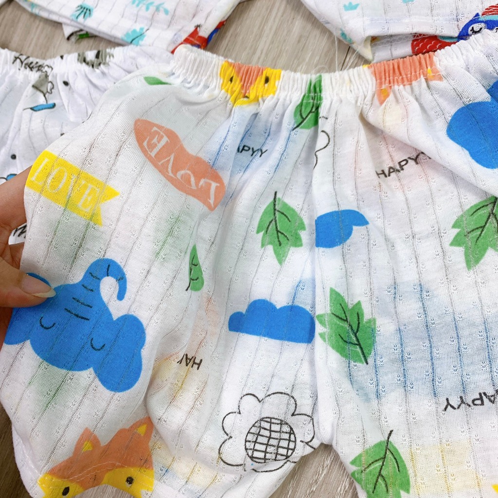 combo 10 Quần đùi cotton giấy cho bé