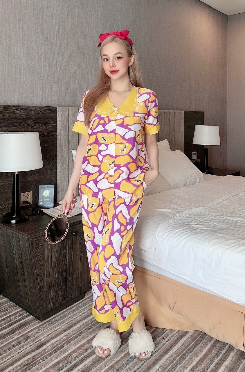 Set Bộ Lụa Thời Trang Họa Tiết Duyên Dáng Sành Điệu
