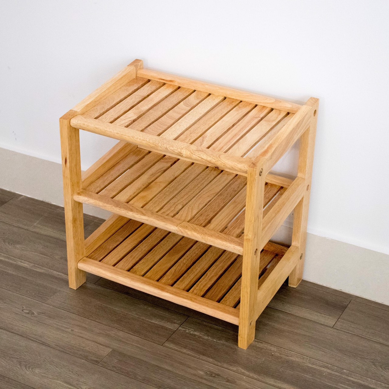 kệ giày dép 3 tầng 60cm gỗ cao su