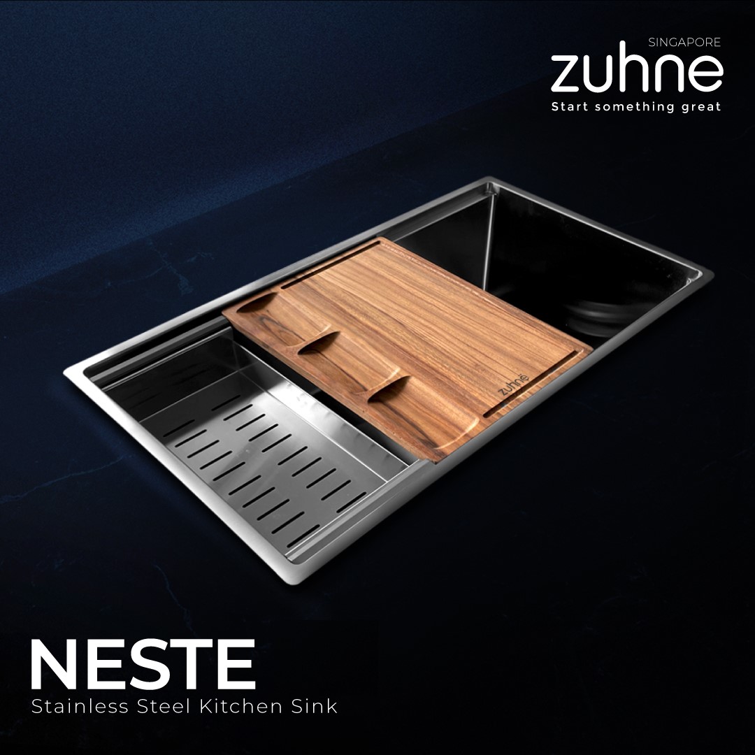 Neste 62cm Workstation Kitchen Sink with Accessories – Zuhne