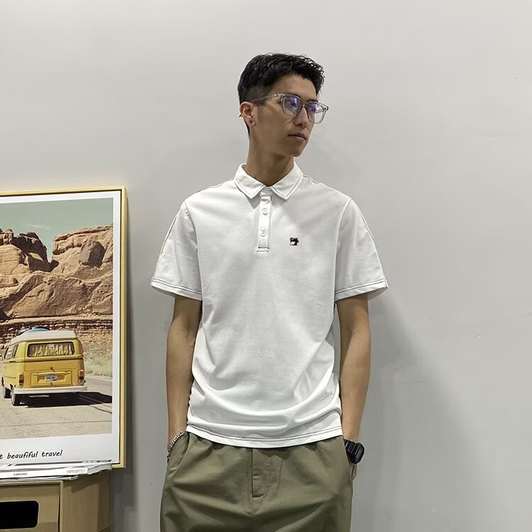 Áo thun nam ngắn tay mùa hè Áo Polo Cổ Áo thun nam