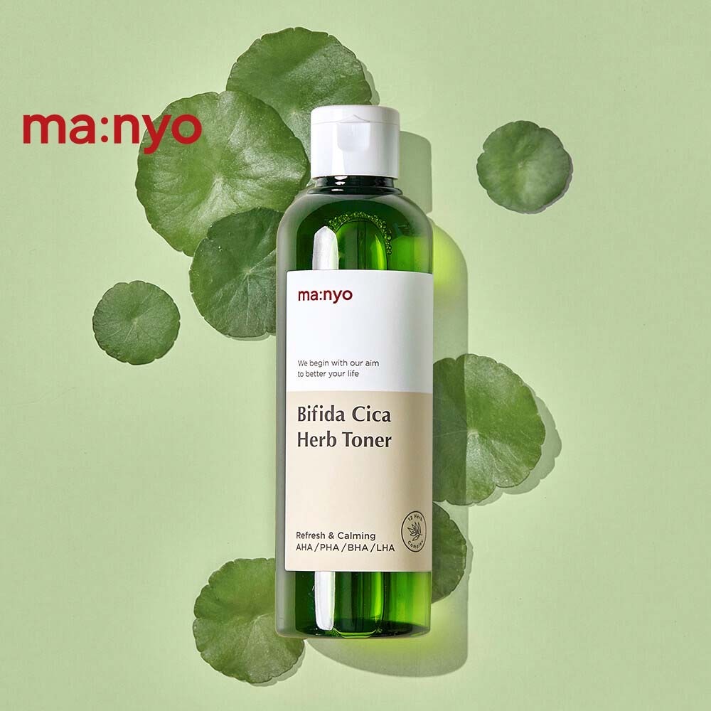 Nước hoa hồng Ma:nyo Bifida Cica Herb Toner 210ml
