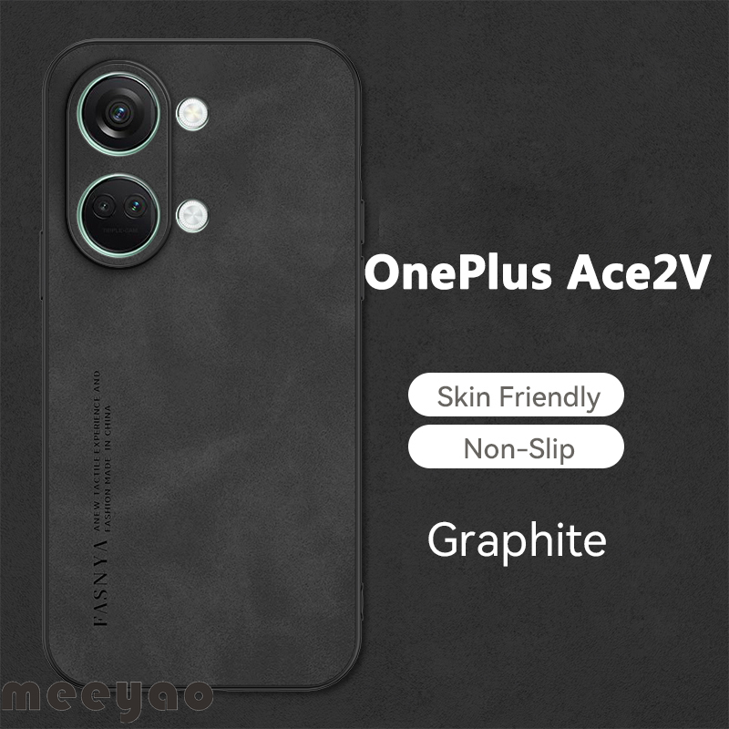 Case OnePlus Ace2V Soft Leather Phone Case Authentic Camera Protection Luxury Sheep Bark Cover For 1+ OnePlus ACE 2V PHP110