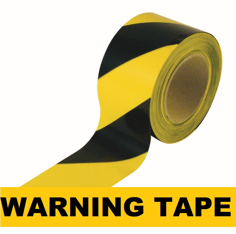 Details about   Hazard Warning Tape Roll 50x50m YELLOW/BLACK Self Adhesive Social Distancing PVC 