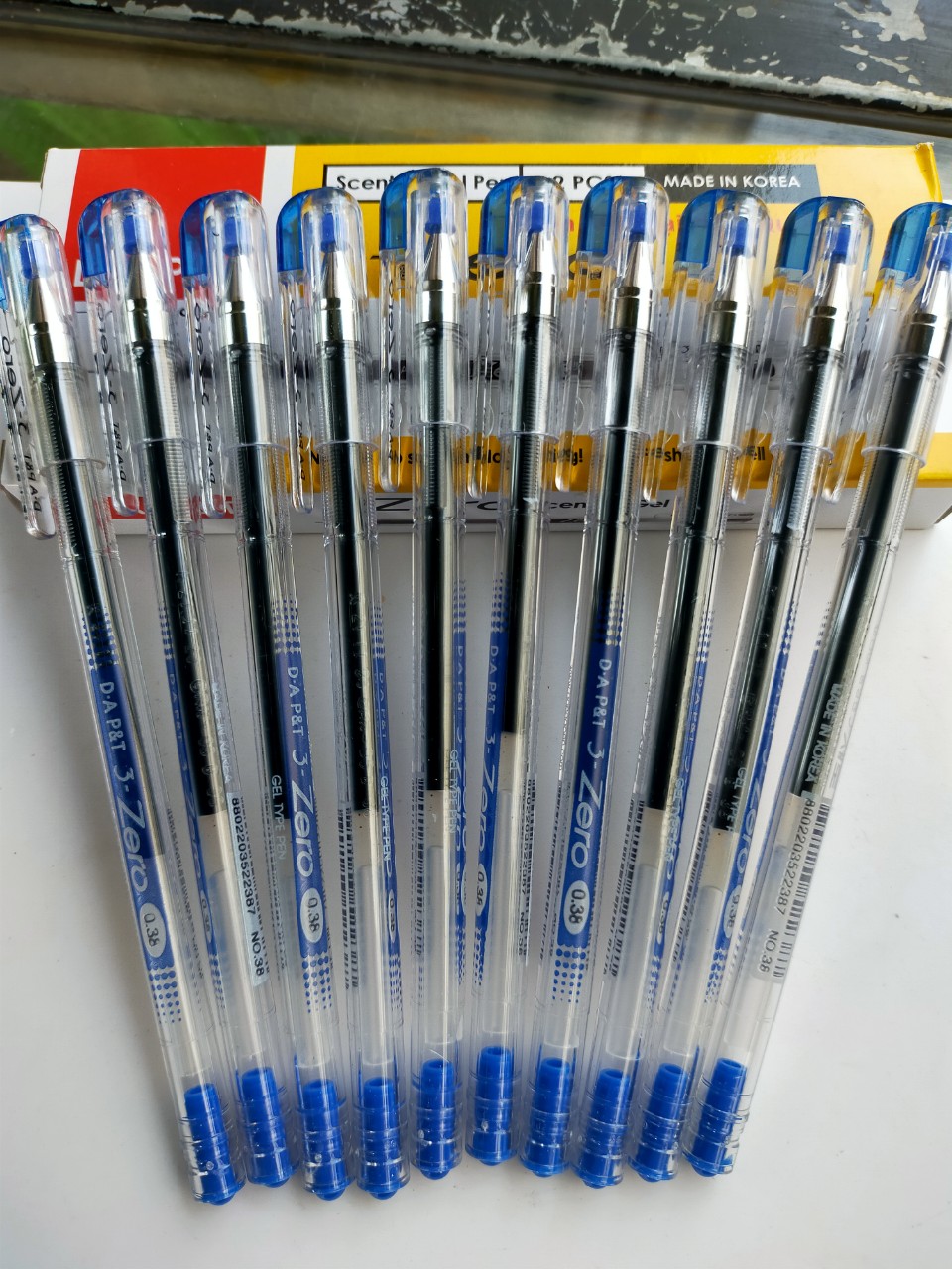 Combo 4 cây bút 3-Zero Hàn Quốc (mực xanh, tím)