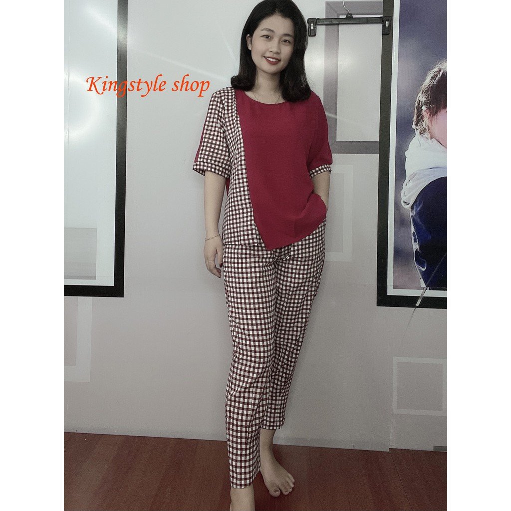 Bộ Đũi phối kẻ hàng loại 1 cao cấp full size (Mã T57)
