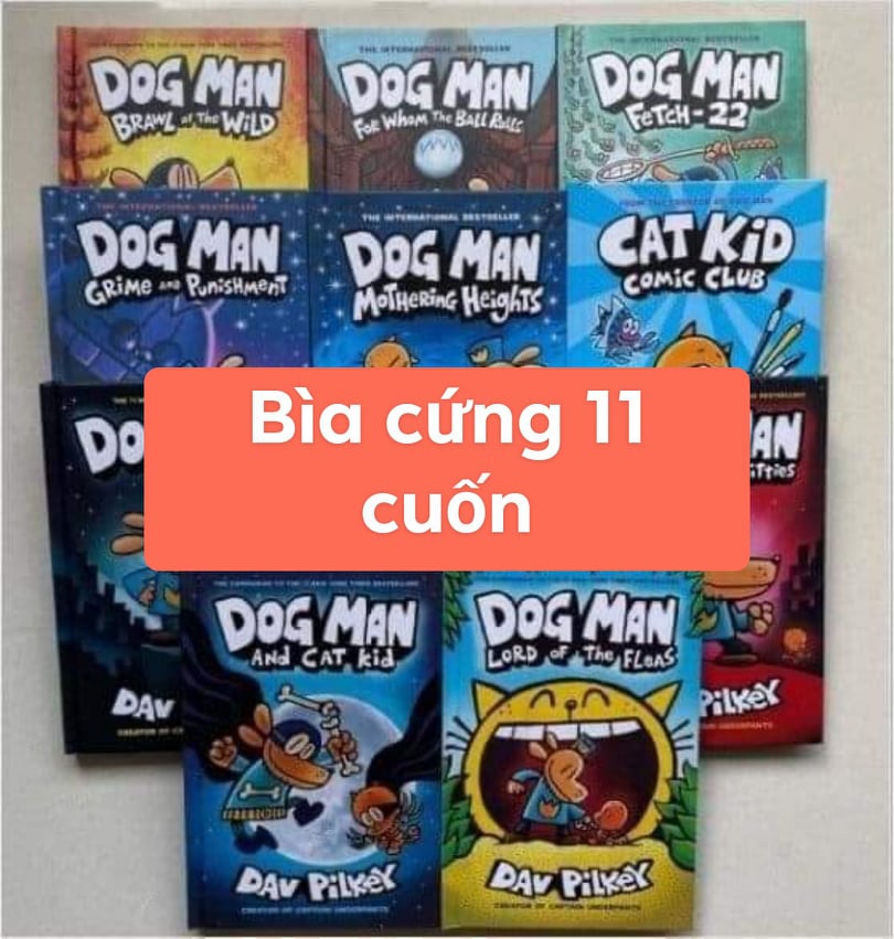 [Nhập Khẩu] Dog Man bìa cứng 11 cuốn