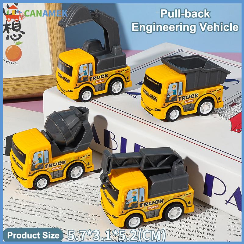 CANAMEK 1pcs trẻ em Đồ chơi xe hơi quán tính vệ sinh môi trường xe tải mô hình kéo trở lại kỹ thuật xe bé trai đồ chơi cho trẻ em lý tưởng quà tặng cho bé trai trẻ em