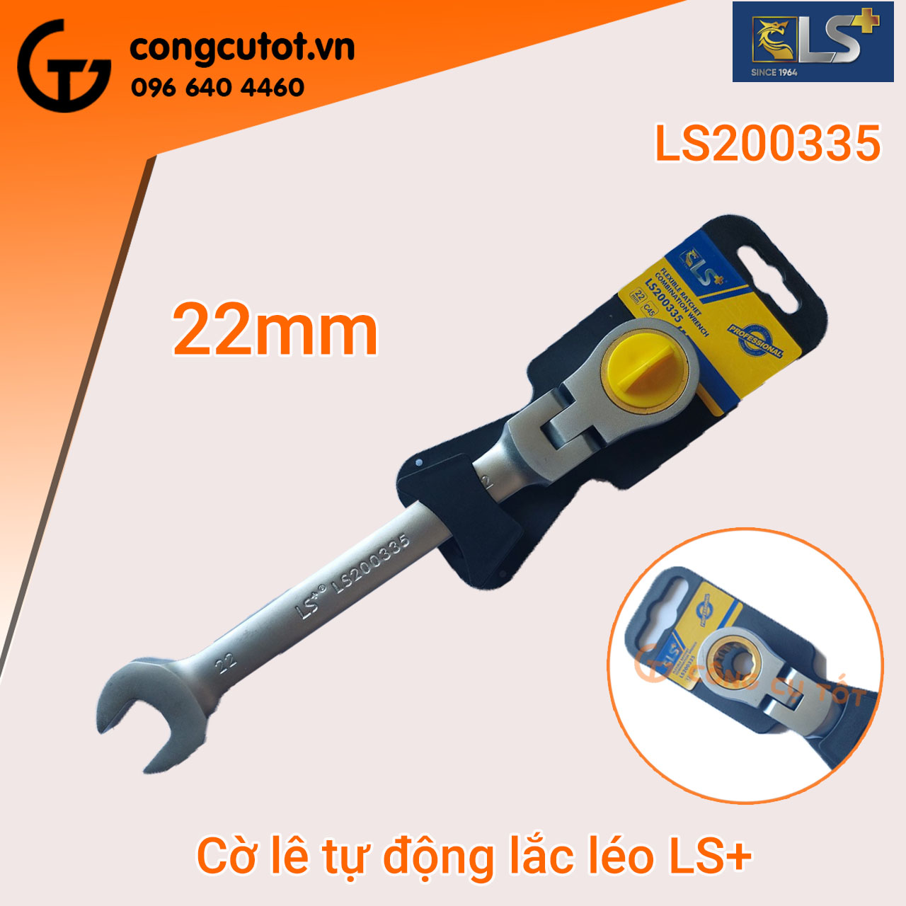 Cờ lê vòng miệng tự động lắc léo LS+