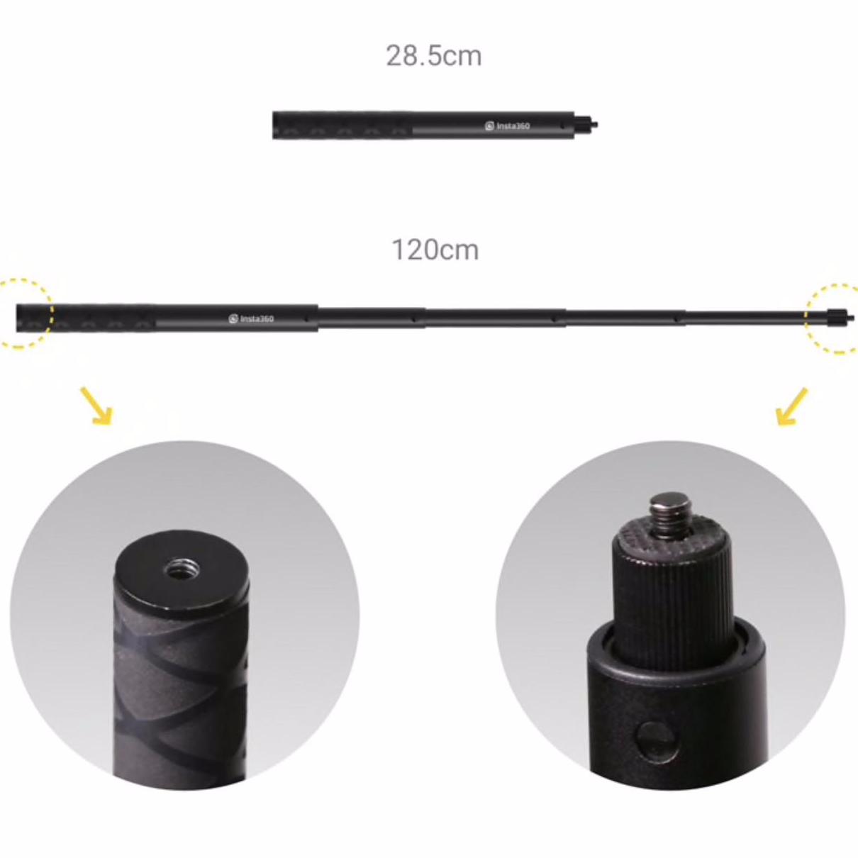Insta360 ONE Invisible Selfie Stick,1/4 screw Handheld Monopod For Sport Insta  360 One 360 VR Panoramic Camera Accessories