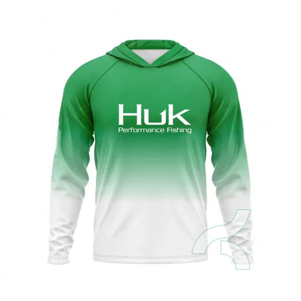 HUK Fishing Hooded Shirts UPF50+ Long Sleeve Breathable Fishing