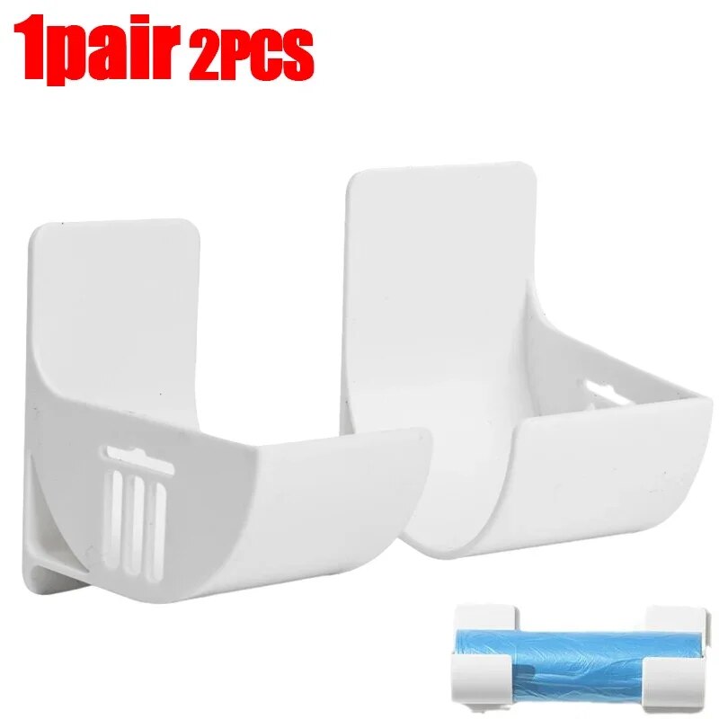 1/2Pairs Multifunctional Bathroom Punch-free Wall Mounted Storage Rack Self Adhesive Kitchen Organizer Household Storage Tools