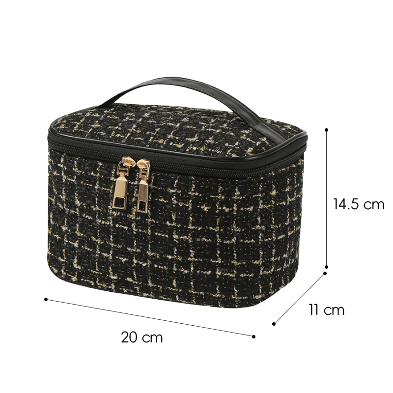 Derf Fashion Knitted Cosmetic Bags Large Capacity Makeup Bags Portable Handbags Cosmetic Bags