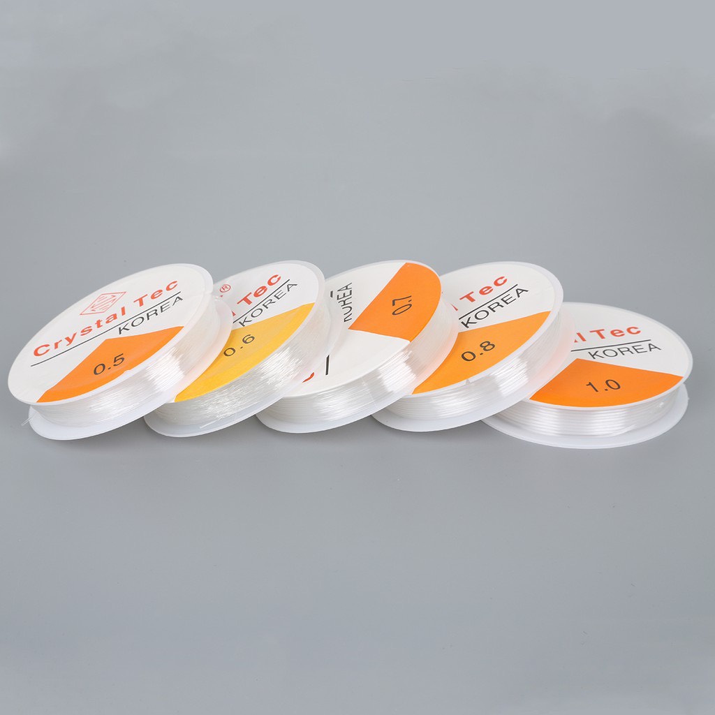 Cuộn dây cước co giãn, dây gân xỏ vòng hạt handmade (size 0.8 - 1.0mm)