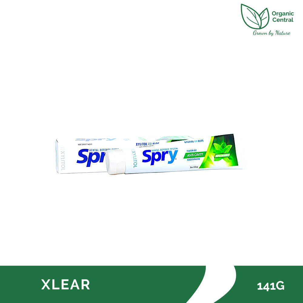 Spry AntiCavity Spearmint Xylitol Toothpaste 141g with Fluoride