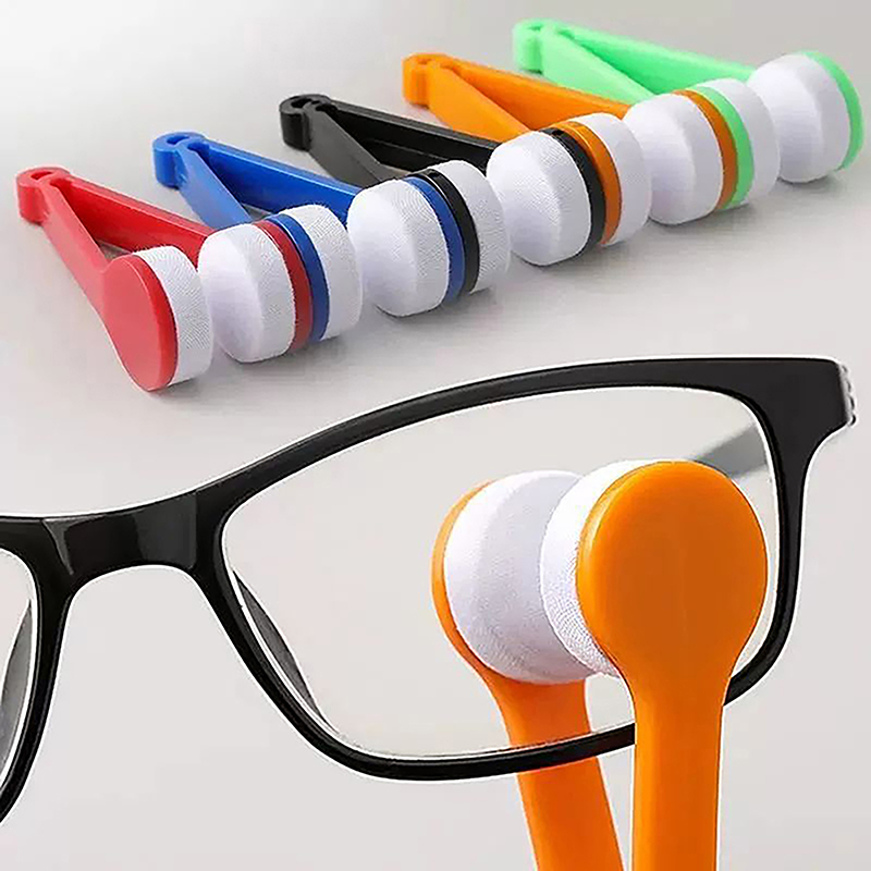 Spectacle Tools New Creative Two-side Glasses Brush Soft Microfiber Spectacles Cleaner ...