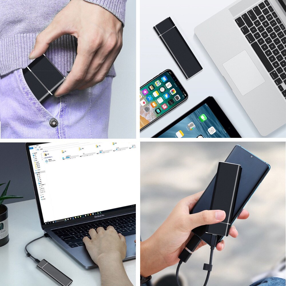 Tốc độ cao 1TB 2TB 4TB 8TB 16TB SSD di động bên ngoài trạng thái rắn ổ cứng USB 3.1 liên Ổ cứng di động cho máy tính xách tay