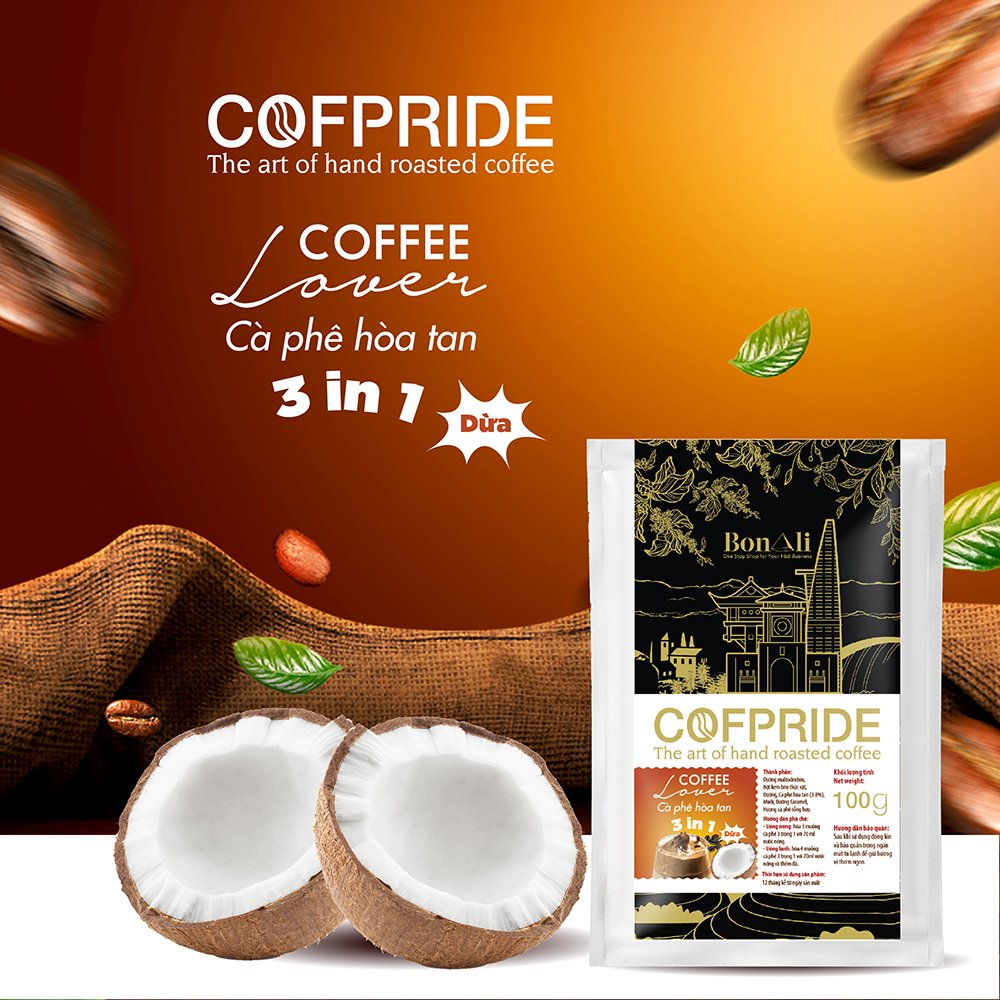 1 Gói Cafe Cofpride Cốt Dừa 100g