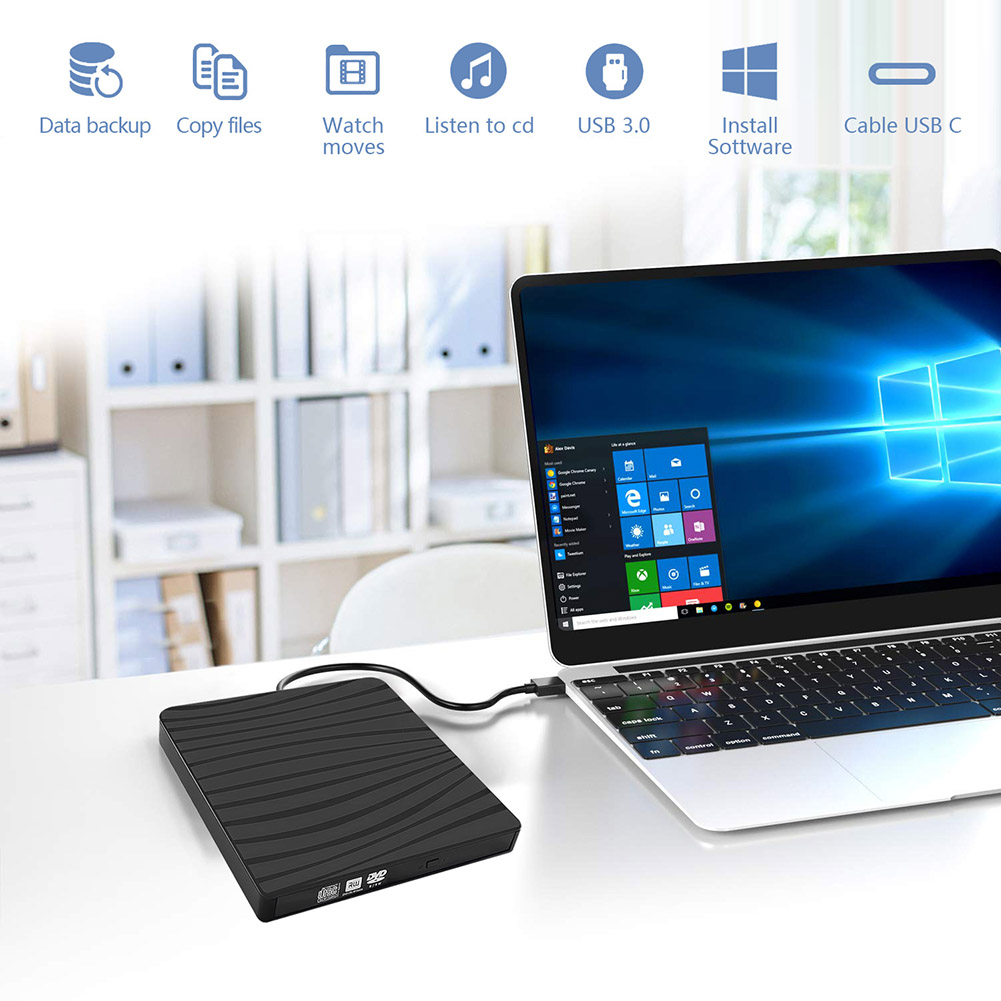 Usb%203.0%20Type-C%20Dvd%20Drive%20External%20Optical%20Drives%20Enclosure%20Case%20Portable%20Dvd%20Cd-Rom%20Player%20Enclosure%20For%20Desk%20Computer%20Lap%20-%20Image%206