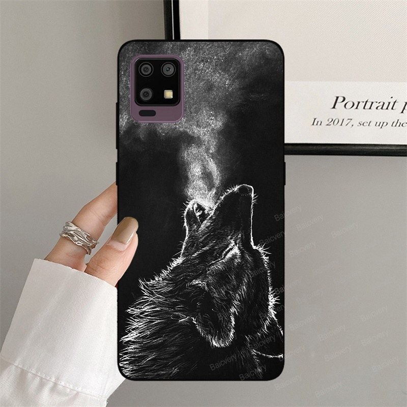 Pattern Casing Sharp Aquos ZERO 6 Wolf Colorful Case Capas Phone Bumper Shockproof Back TPU Soft Cover