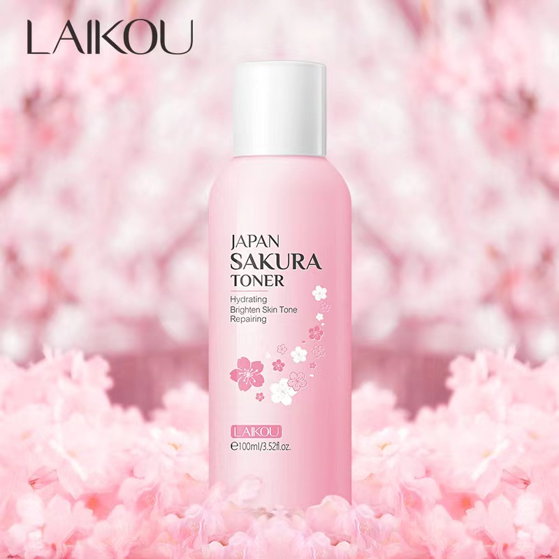 LAIKOU Sakura Face Toner Cherry Blossoms Nourishing Reduce Spots Rejuvenating Firming 100ml