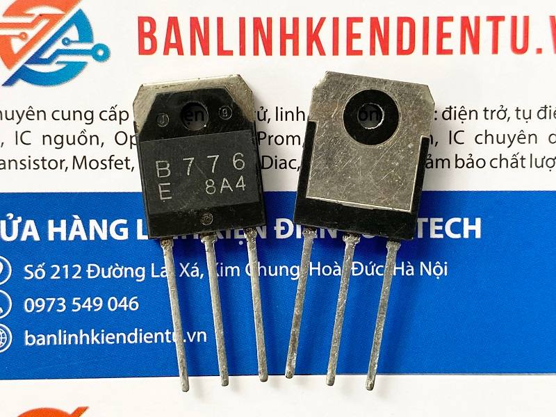 [Combo 2 chiếc] B776 2SB776 Transistor PNP 7A 100V TO-3P Tháo máy