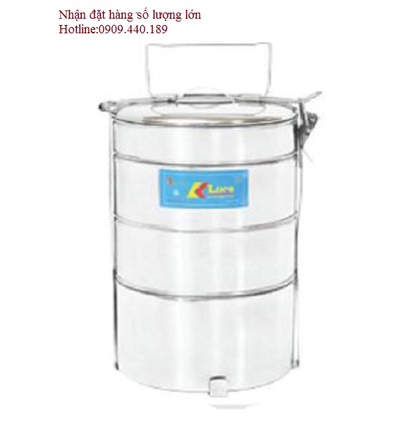 Cà mên inox 4 tầng đều - phụ kiện bàn ăn